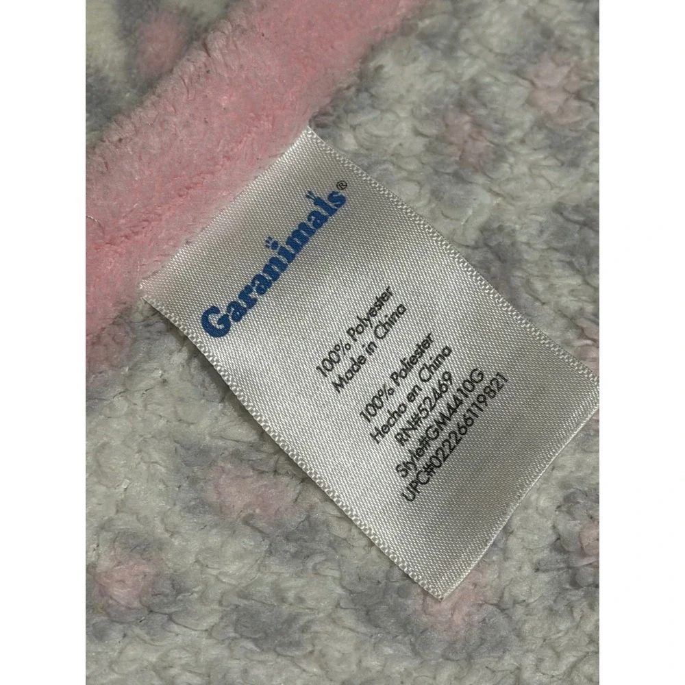 Garanimals Baby Blanket Pink Grey Leopard Animal Print Plush Fleece GM4410G